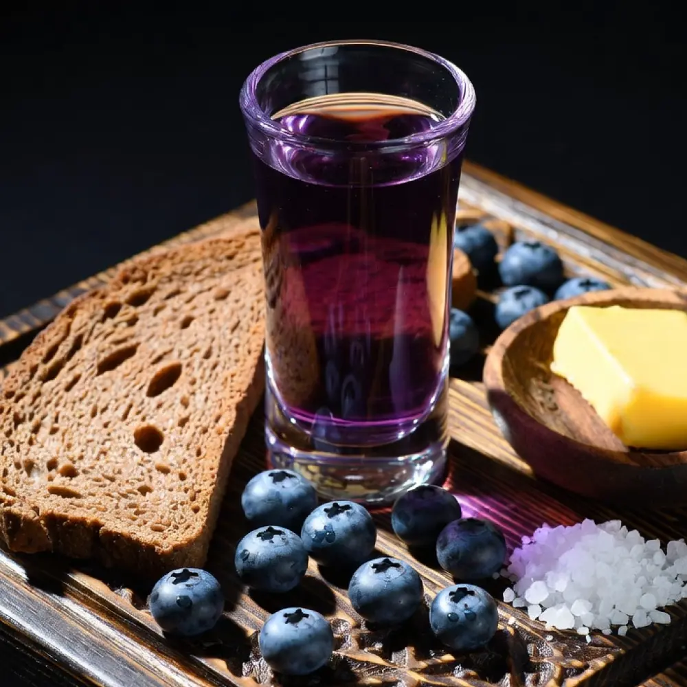 Бокалы с авторскими настойками и ягодами